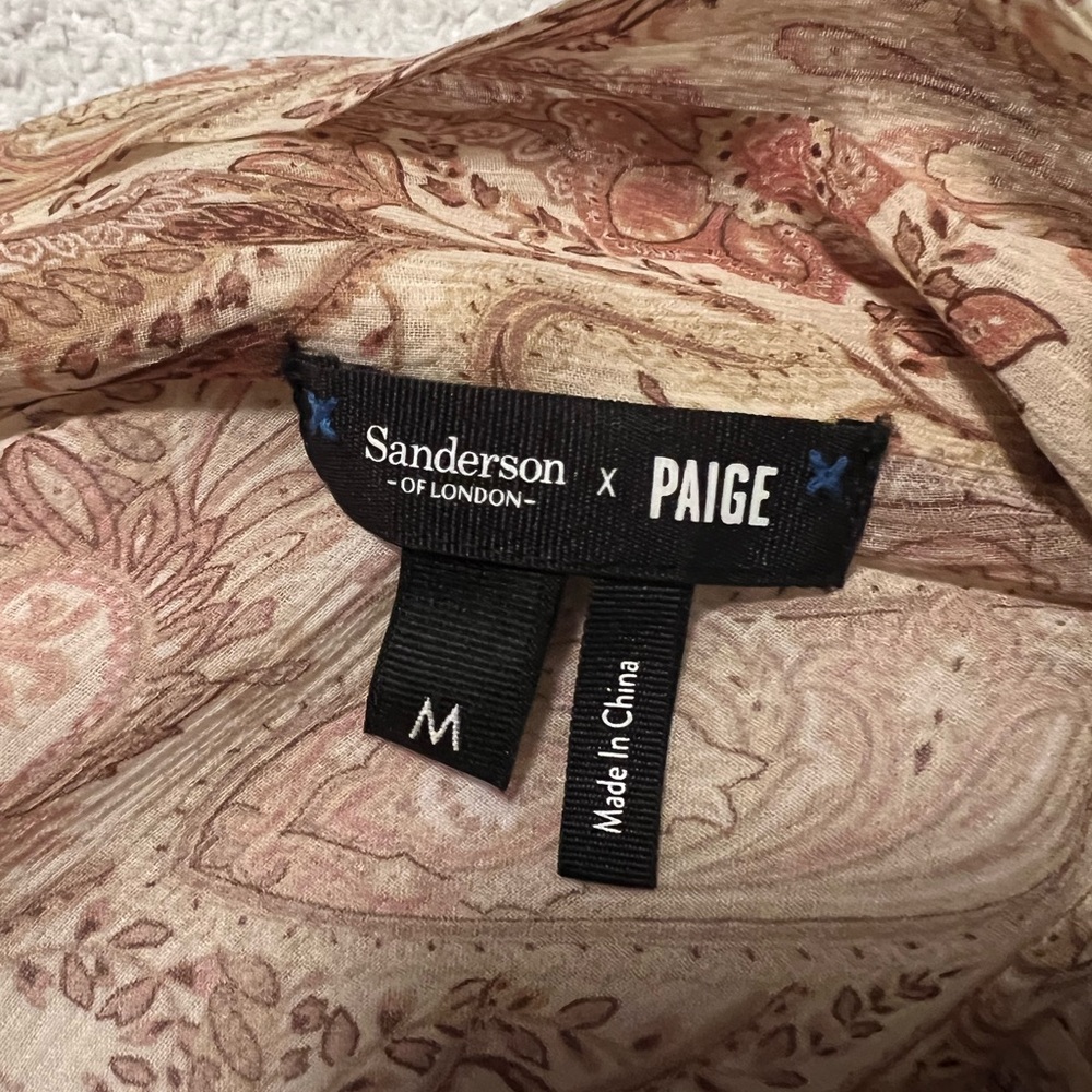 PAIGE Paisley Blouse in Beige and Brown